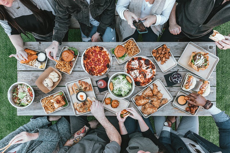 Culinary experience with various foods during deliveries