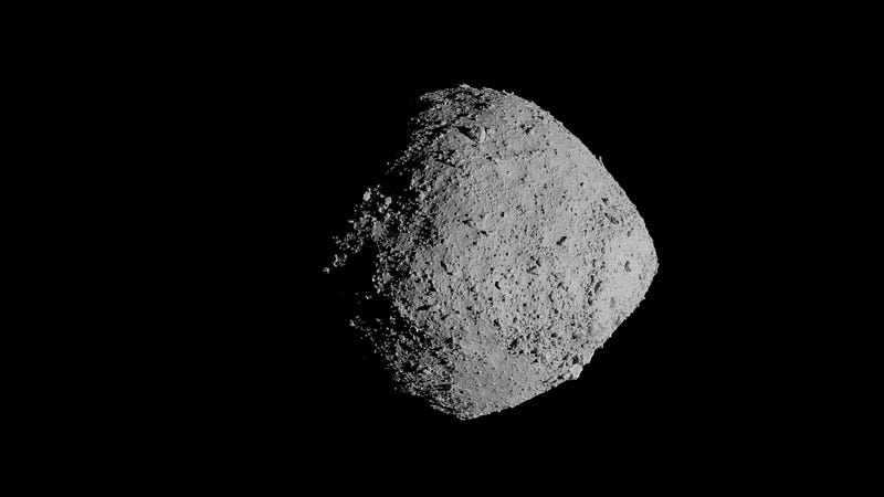 The rocky surface of asteroid Bennu