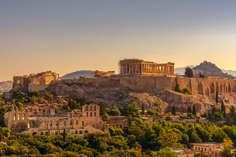 Intricate sculptures of the Parthenon