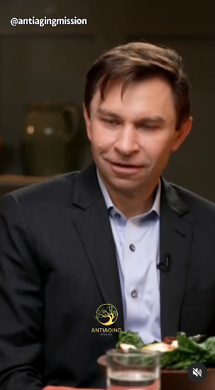 Screenshot of David Sinclair during the interview