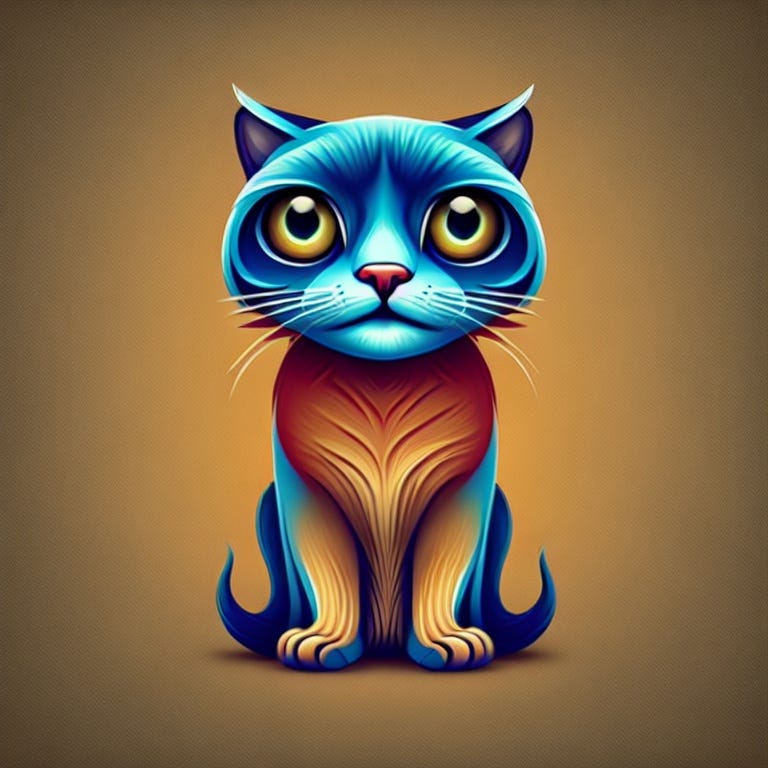 Stylish cat illustration