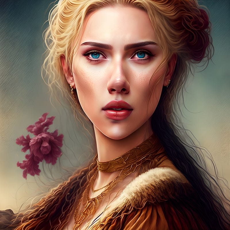 Renaissance portrait of Scarlett Johansson