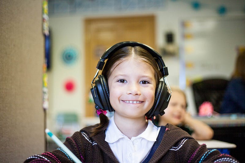 Child enjoying sound-safe environment