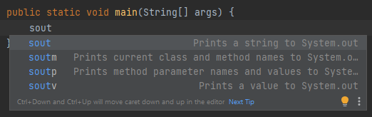 Shortcut for printing in IntelliJ