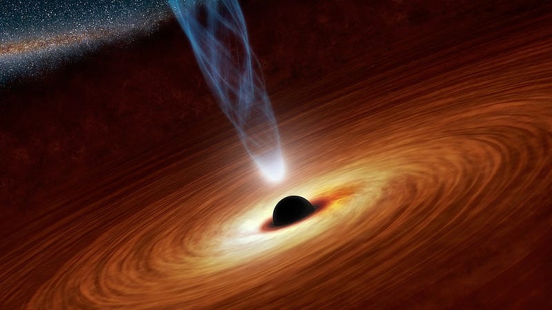 Artistic interpretation of a black hole