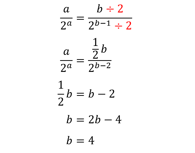 Dividing through by 2