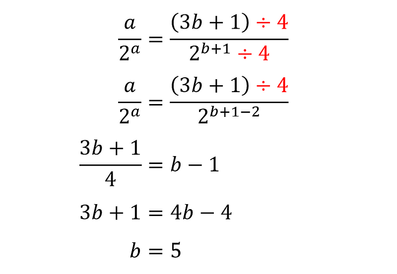 Another solution derived from dividing