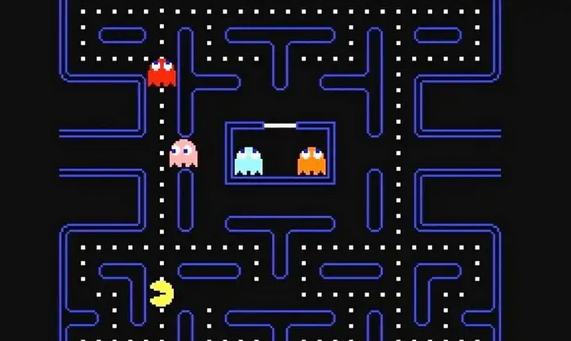 Pac-Man chasing dots