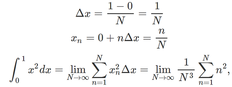 Riemann sum approach for proving the result