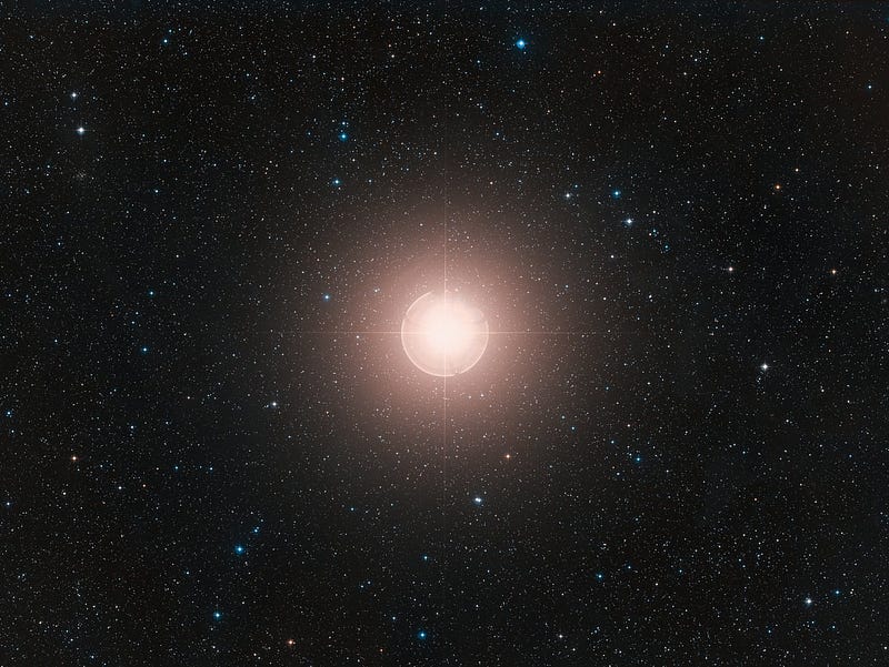 Composite image of Betelgeuse from the European Space Agency's survey