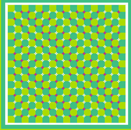 Optical illusion demonstrating cognitive processing flaws