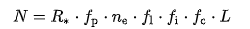 The Drake Equation components.